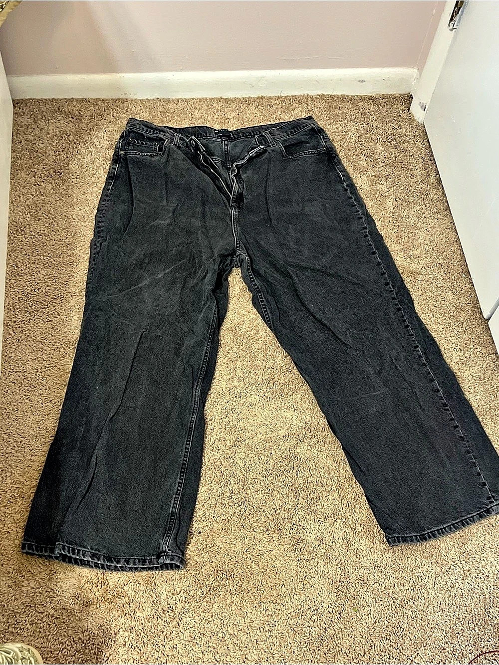 ASOS Curve Jeans Curve wide leg Jeans Black Waist UK 20/32 US 16